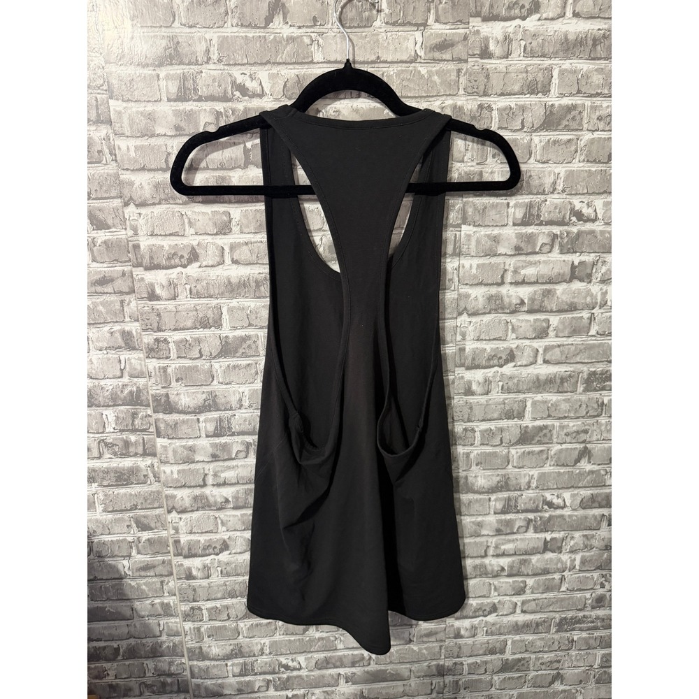 Gymshark Womens Black Racerback Tank Top Medium Scoop Neck Athletic Gym Shirt - Picture 2 of 3